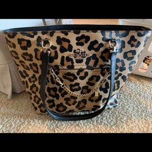 Coach Town car tote in ocelot print